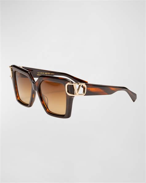 valentino garavani 51mm rectangle sunglasses|Valentino Garavani sunglasses for Men .